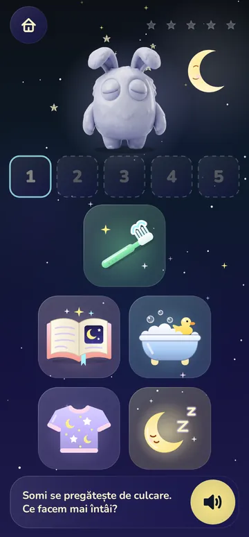 The “Bedtime” game: Somi gets ready for bed