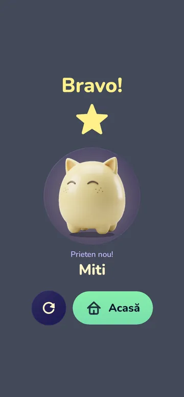 The “Well done!” screen: a new friend has joined the album