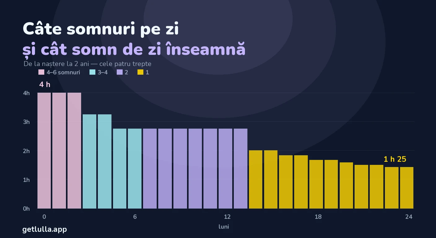 Câte somnuri pe zi, pe vârste: tabelul complet și cele 4 trepte